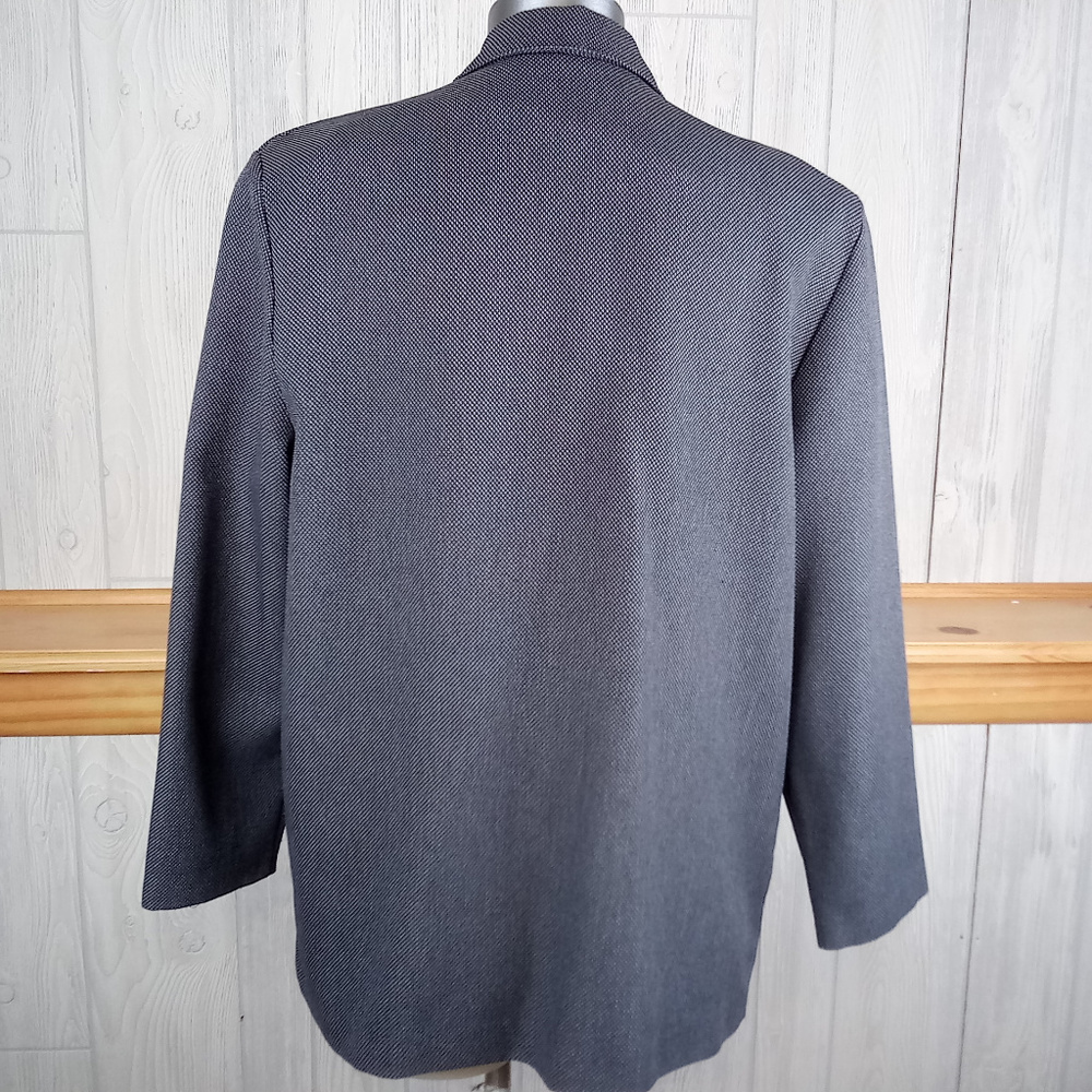 Alfred Dunner Vintage Gray Dotted / Checked Blazer - Picture 7 of 9